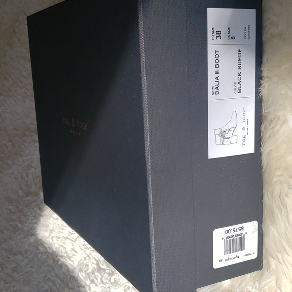 Rag & Bone Dalia ll Black Suede Boot 8 Nwt - Picture 2 of 8